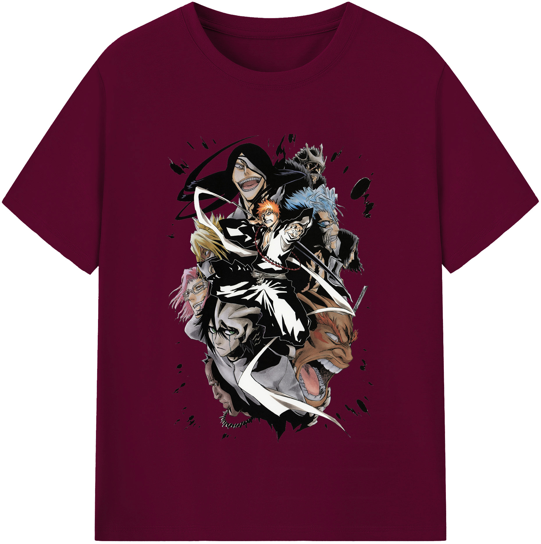 （画像用） ブリーチ 黒崎一護（くろさき いちご）BLEACH Kurosaki Ichigo レディースカジュアルプリントTシャツ（綿100％）